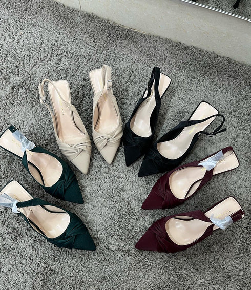 Luxury Pointed Toe Knot Stiletto